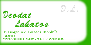 deodat lakatos business card